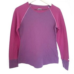 Columbia Micro-Stripe Two Tone Long Sleeve Tee size Small